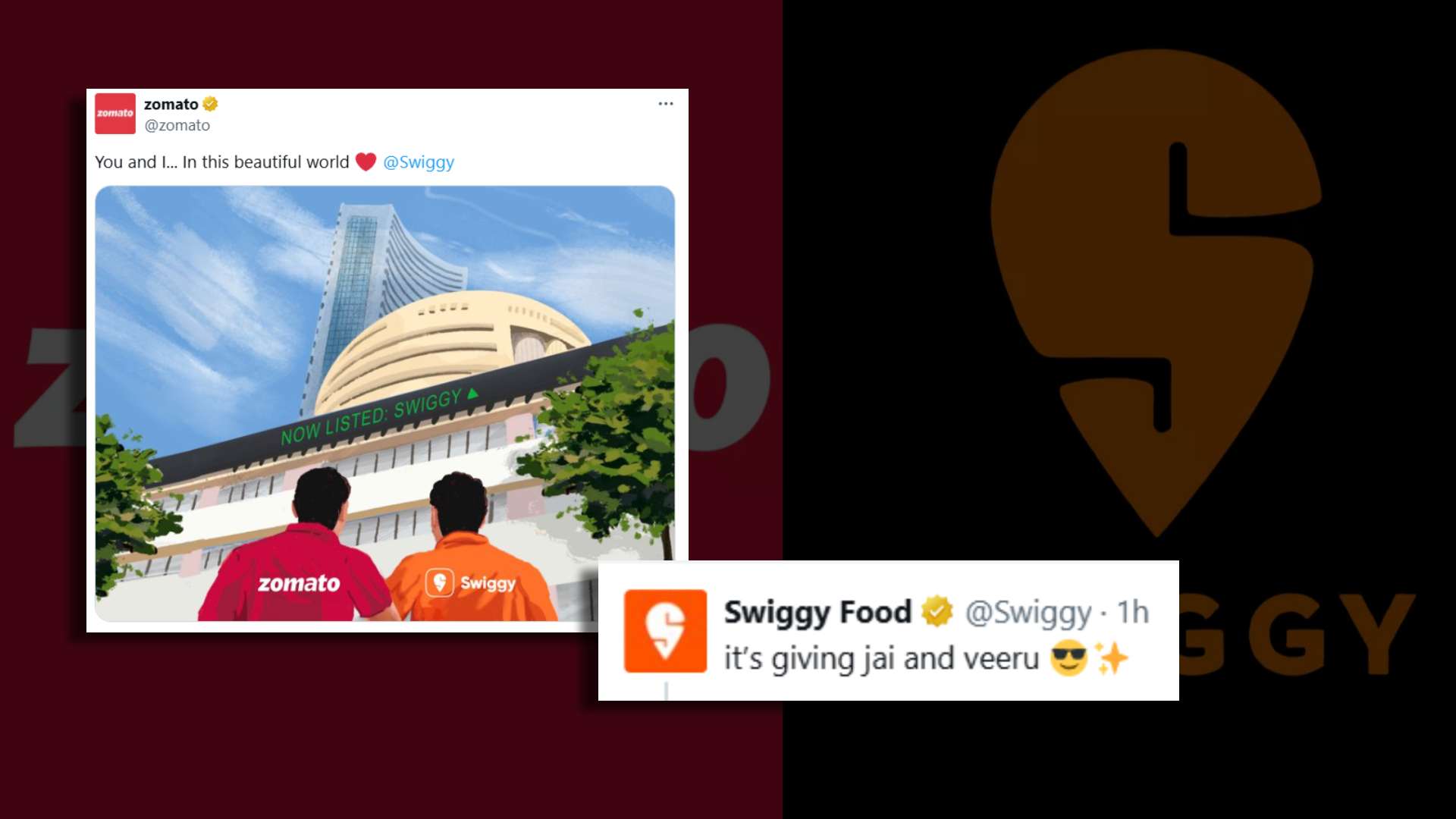 Swiggy’s Stock Market Debut Triggers Hilarious Memefest; Reacts To Zomato’s Congratulatory Tweet